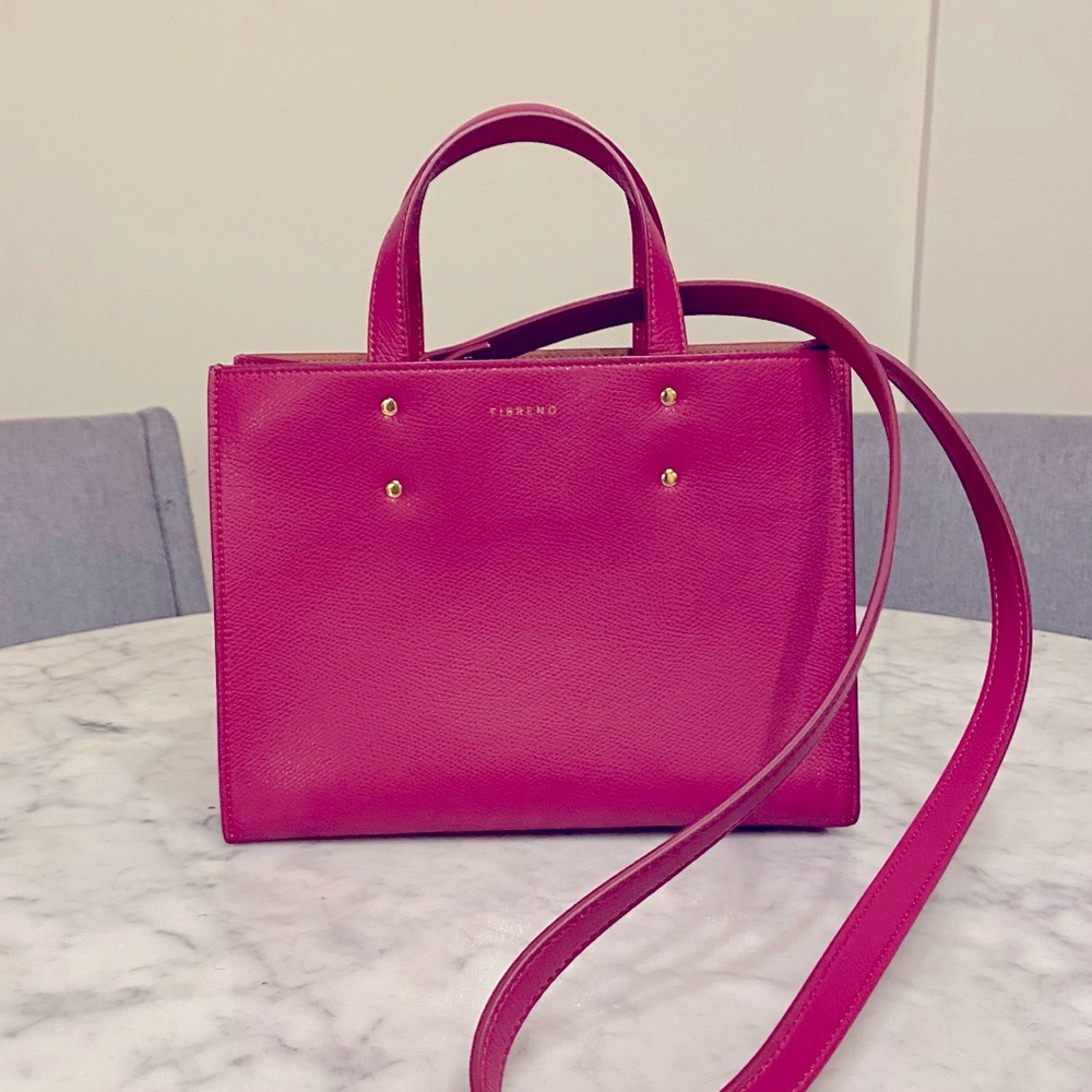 Hot pink mini tote bag